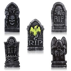 TOYANDONA 5Pcs 할로윈 묘비 15 인치 폼 RIP 묘지 할로윈 묘비 잔디 정원 장식, 본상품