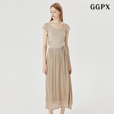 GGPX 민소매 셔링 니트 플레어 스커트 셋업 (GOAOW035D)