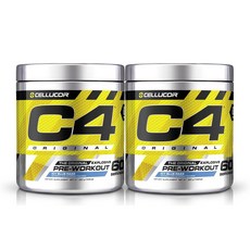 셀루코어 C4 오리지널 프리-워크아웃 아이시 블루 라즈 맛, 390g, 2개