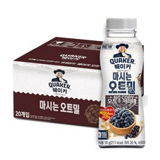 퀘이커 마시는 오트밀 오트&서리태 50g, 20개