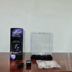 해파리무드등 네모 어항무드등 해파리조명, 실리콘 단발 해파리와 어댑터 8개 장착