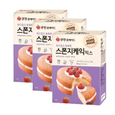 큐원 홈메이드 스폰지케익 믹스, 3개, 500g