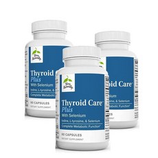 테리 내추럴리 싸이로이드 케어 요오드 플러스 셀레늄 캡슐 Terry Naturally Thyroid Care Plus Selenium, 3개, 60정