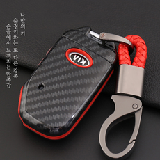 JS automotive 2019 더뉴니로 카본 하이브리드 하드키케이스 키커버 키링 키지갑 악세사리 용품 키홀더, 기아M6000키케이스-블랙/키링-블랙