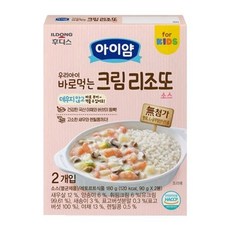 일동후디스 아이얌 순한 리조또 소스 크림새우버섯, 180g, 1개 - 아이얌크림리조또