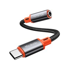 맥도도 Lite C타입 to DC 3.5mm 오디오 젠더, 블랙 × 1개, 1개, 블랙