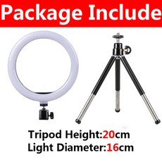 led 셀카 링 라이트 dimmable photography 조명 램프 with phone stand 삼각대 for youtube make short videos tiktok vi, 자주색