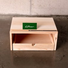 CM Factory 원목 듀얼 모니터 받침대 서랍, 2. 미니롱+서랍 (가로30x세로23x높이14)