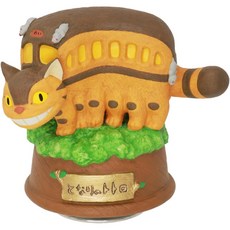 일본 스튜디오 지브리 이웃집 토토로 뮤직박스 고양이 버스 스태츄 피규어 오르골, 단일옵션