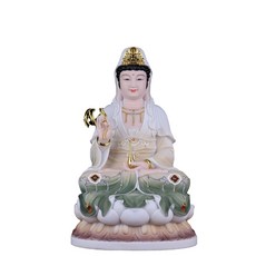 관음보살 불상 백옥남 해보타산관세음, 01. 12인치 30센티 높이, 1개