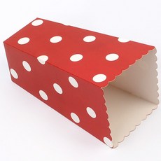 꼬칼컵 사각 과자 팝콘용기 미니칼라종이컵, 땡땡이, 1개, 1개입