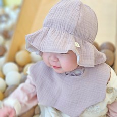 메롱베베 아기모자 면 거즈햇 벙거지 여름모자 보넷모자 신생아 애기 유아