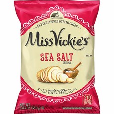 Miss Vickie's Sea Salt Kettle Cooked Potato Chips 미스빅키스 케틀 쿡 포테이토 칩스 씨솔트 1.375oz(38.9g) 64팩