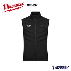 밀워키 PING 남성 솔리드 구스 다운 점퍼 베스트 프리미엄 구스다운 핑 조끼 겨울 작업조끼 방한조끼 사이즈 95 100 105 110