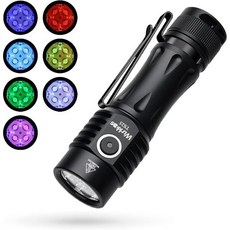 Wurkos EDC 충전식 손전등 TS25 4000lm 고내구 4 * 519A LED RGB 안두릴 2.0 포켓 등산용 소형 (519A)