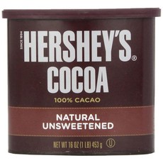 HERSHEY'S 천연 무가당 100% 코코아 베이킹/음료 글루텐 프리 473.2ml(16온스) 캔 (3팩), 3개