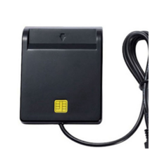 USB 스마트 카드 리더 ATM 은행 세금 신고 Ic 카드 ID 카드 스마트 카드 리더(검은색), 검은색, 1개