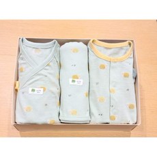 [현대백화점][밍크뮤]SC (GN)콜린배내가운+(GN)콜린7부내의+(GN)콜린속싸보3종세트 내의 출산준비 우주복 3, 없음