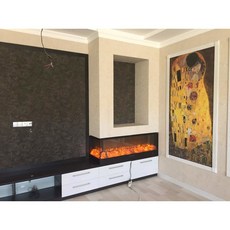 전기 사면 벽난로 1200x400x400mm 제어 전망 원격 도어