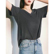 [3종세트] 프렌치 린넨100 브이넥 티셔츠