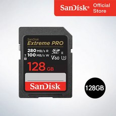 샌디스크코리아 공식인증정품 Extreme Pro 익스트림 프로 SDXC UHS-2 SD메모리카드 UHS-II V60 SDXEP 128GB, 128기가