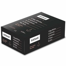 RXBAR 알엑스바 프로틴 바 12g 스낵 초콜릿 바다 소금 22oz 상자 (12 바), [01] 12 바