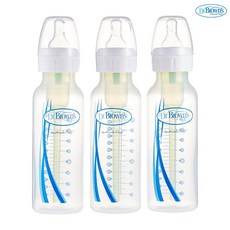 닥터브라운 내로우넥 옵션스 플러스 PP젖병, 혼합 색상, 250ml, 3개