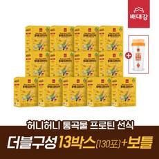 허니허니 프로틴 통곡물 선식 10포X13박스+보틀1개, 단일옵션, 13개, 30g