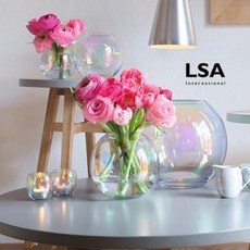 이첸도르프화병 영국 LSA Pearl 진주 무지개 투명 유리 꽃병 북유럽 꽃기 수양 그라데이션 거실 소품, 01 5841