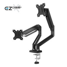 이지마운트 듀얼 2대 모니터암 모니터 거치대 CGS2-C1032, Black, 1개