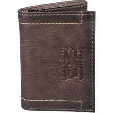 Levi 's 남성용 RFID 3 단 지갑-세련되고 슬림 한 ID 창 및 신용 카드 홀더 포함 브라운 빈티지 원 사이즈