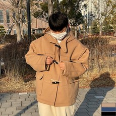 남자 울 숏 떡볶이 더플 코트