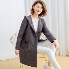 비니 중년 엄마 가을옷 여자외투 유럽풍 모직