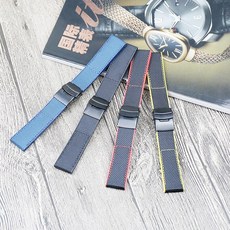 시계 액세서리 핀 버클 남자 나일론 스트랩 22mm24mm breitling 숙 녀 스포츠 방수 블랙 레드 라인 실리콘 스트랩에 대 한