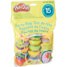 Play-Doh UPC 2 X 파티 백 반죽 15 카운트 (모듬 색상) 2 팩, 단일옵션