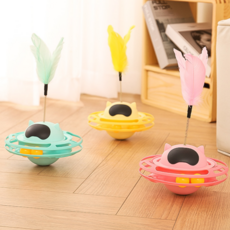 아르카나 고양이 UFO 장난감, 1개, 옐로우