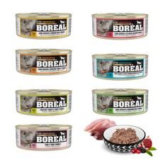 보레알 캔 그레인프리 고양이 주식캔 80g 156g, 보레알 캔 156g, 치킨+오리