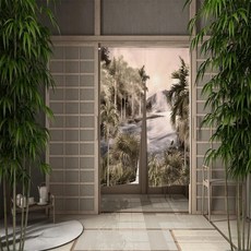 정글 출입구 커튼 열대 식물 숲 거실 침실 칸막이 주방 입구 문, 68) 5 85x180cm