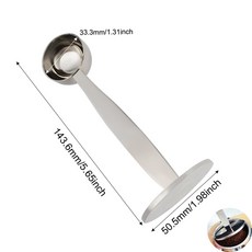 커피스쿱 스테인레스 스틸 2 in 1 커피 스쿠프 스탠드 탬퍼 스푼 도구 휴대용 커피 파우더 측정 스쿠프, SS스푼, 01 SS Spoon