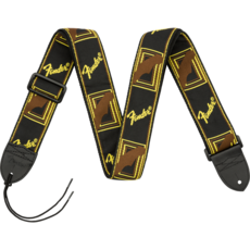 펜더 모노그램 기타 스트랩 Black/Brown/Yellow Fender monogram guitar strap (099-0681-000), 1개