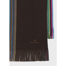 Paul Smith Half-stripe russell scarf 230421 RS Dark Brown