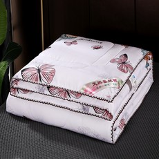 솜이불 100실크이불 누에실 여름이불 이어컨이불 전체면이불 이불솜 봄가을이불 두꺼운 겨울이불, C02-통과-로맨틱 약속-화이트