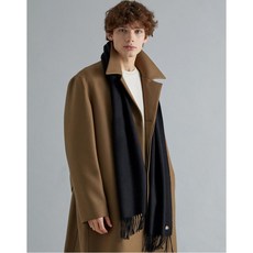헤지스 악세서리 남성 20FW [신상]블랙 퍼피자수 울캐시미어혼방 머플러 HJMU0F961BK
