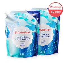 더블하트 유아용 섬유세제 리필 1L 유아 세제, 2.1L, 2개