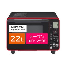 히타치 전자 레인지 오븐 레인지 22L 온도 센서 간단한 조작 MRO-HE4Y R 레드