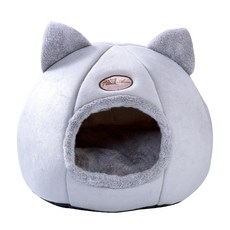 고양이침대 고양이 집 제품용 작은 매트 바구니 애완 동물 텐트 아늑한 동굴 침대 실내 깊은 수면 편안함 겨울 침대 신제품 고양이해먹 창문해먹, M 33X33X35cm