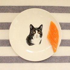반려동물용 접시 밥그릇 강아지 고양이 식기, 1개