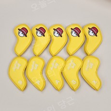 골프채 커버 10p 세트 6color 골프 아이언 클럽 헤드 보호 덮개 드라이버 퍼터 캡, 옐로우 자석 아이언 커버 10개