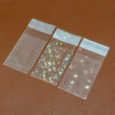 홀로그램OPP 비닐접착봉투 6*9+4 (별), 1개, 1000개입