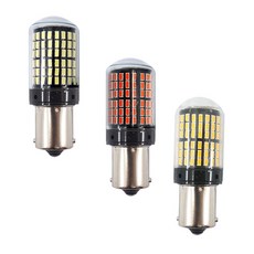 제품상세참조 LED 깜빡이 브레이크 방향지시 등 144발 램프 캔슬러 NO 부하매칭 싱글 더블 12V 24V, 1개, 12V용/싱글/옐로우